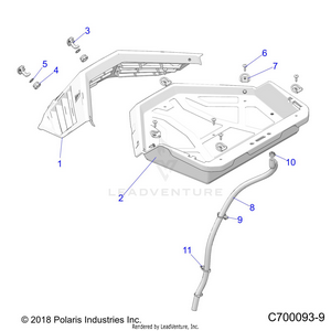 Body, Rear Rack - Z19vge99ak/aw/bk/bw (c700093-9) Schematic