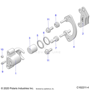 Brakes, Caliper, Rear - A21sxn85a4 (c102211-4) Schematic