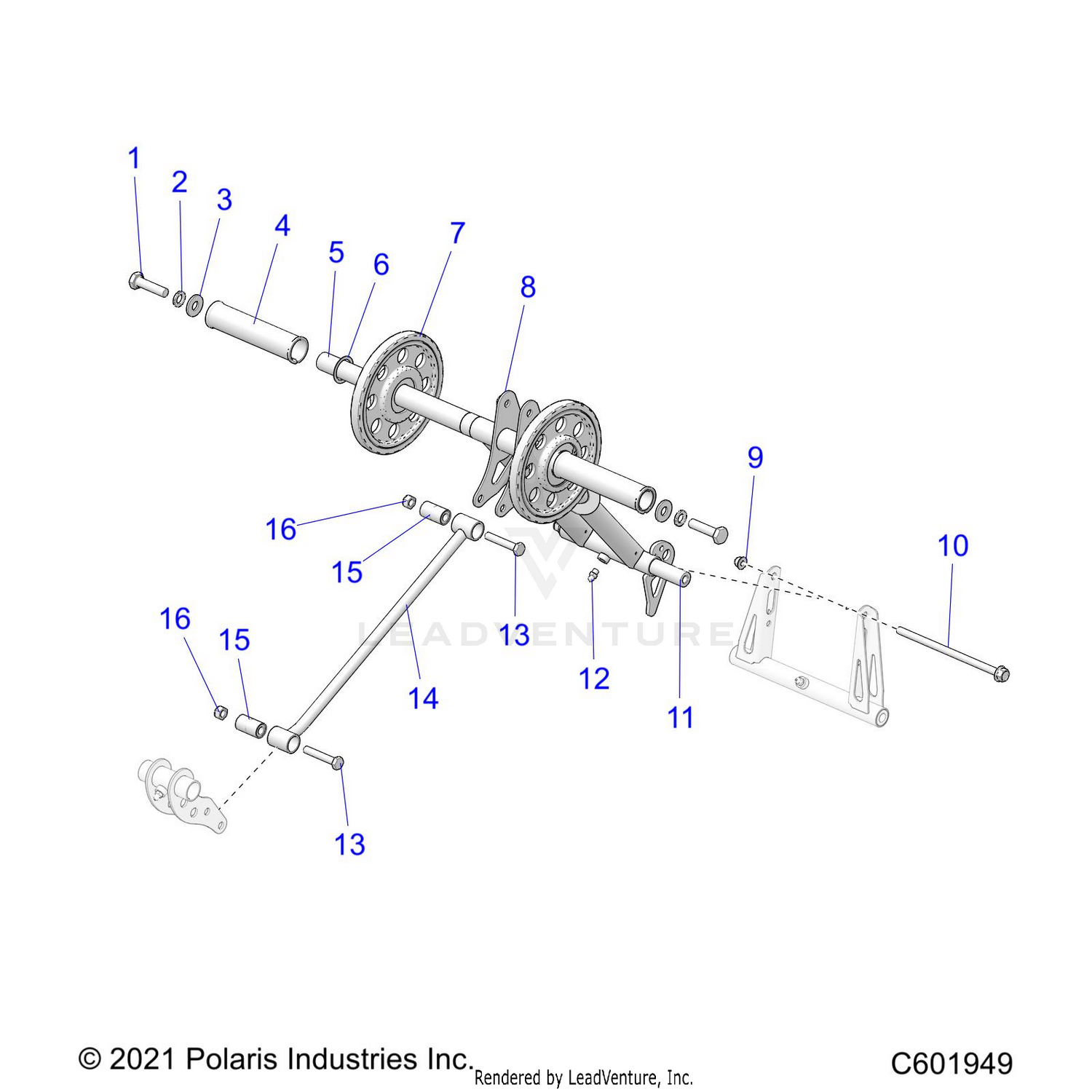 SUSPENSION, TORQUE ARM, REAR - S26TLG9BS/BEA (C601949)