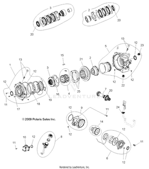 Drive Train, Front Gearcase Internals (built 3/06/10 And After) - A10zx85ak/al/as/at/ax (49atvgearcasefwbd1332804) Schematic