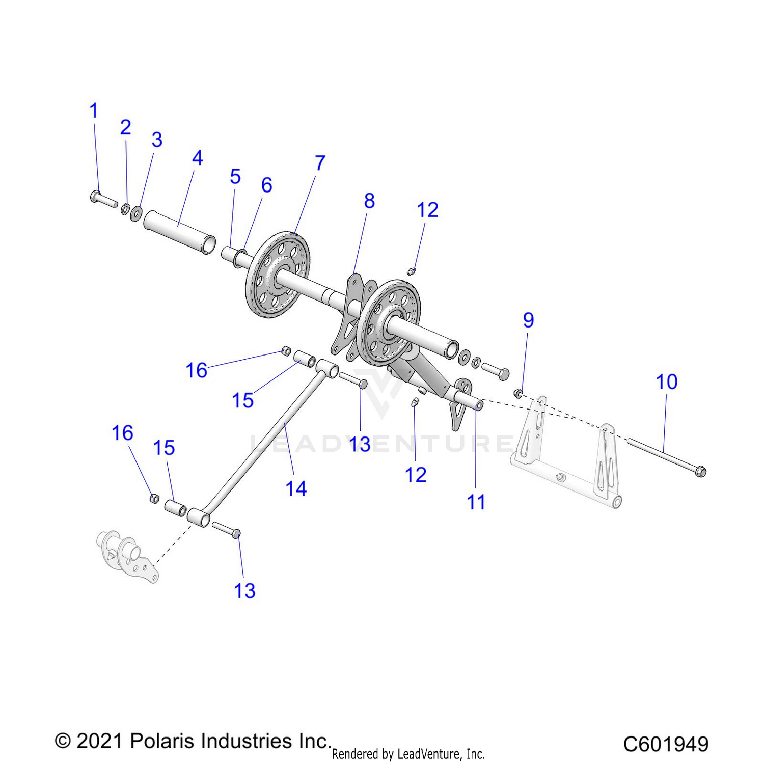 SUSPENSION, TORQUE ARM, REAR - S26TGM8MS (C601949)