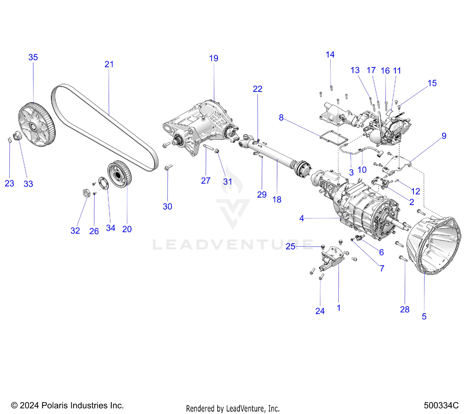 DRIVE TRAIN, DRIVELINE AUTO - T26AAFHB (500334C)