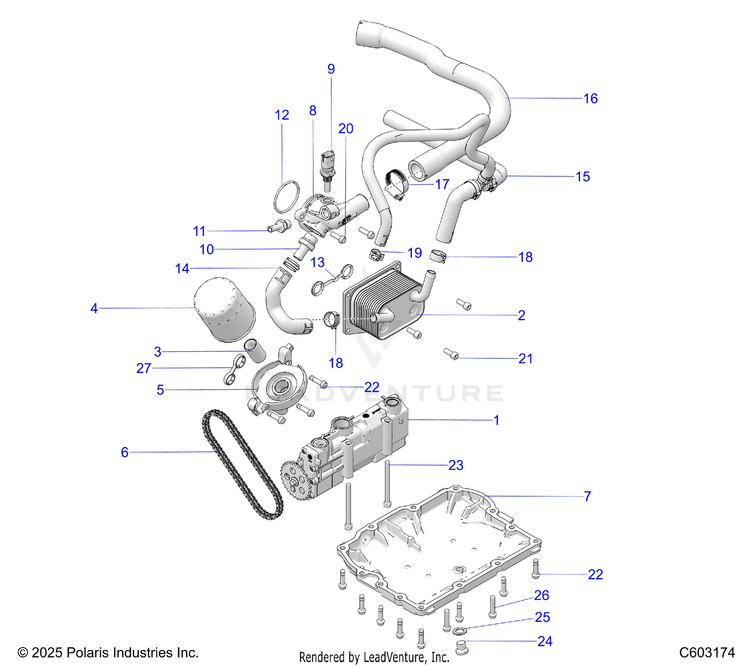 ENGINE, OIL PUMP/FILTER/COOLER - S26TLF9FSL (C603174)