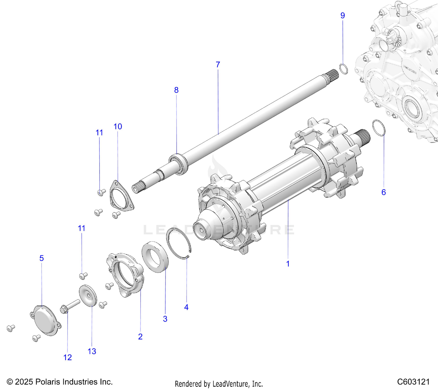 DRIVE TRAIN, JACKSHAFT AND DRIVESHAFT- S26AJE9FSL/AJN9FSL/FSM (C603121)