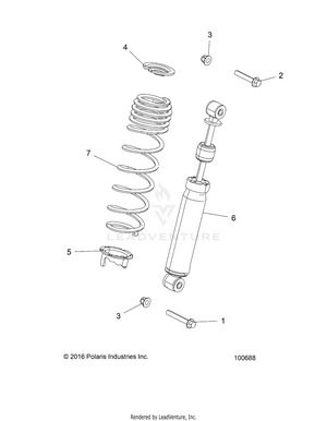 Suspension, Front Shock Mounting - A17dae57am (100688) Schematic