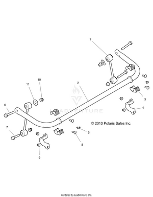 Suspension, Stabilizer Bar, Rear - Z16vde99fm/nm (49rgrstabilizerrr14rzr1000) Schematic