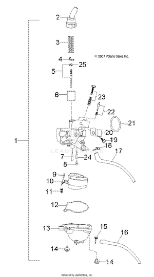 Engine, Carburetor - A09fa09aa/ab (49atvcarb09out90) Schematic