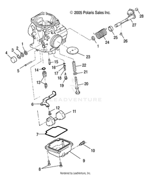 Carburetor, Lower - A06mh68aa/ad/af (4999200179920017d10) Schematic