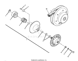 Driven Clutch Assembly  250 2x4 - Update (4919781978024a) Schematic