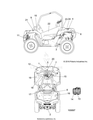 Body, Decals - A17dae57am (100697) Schematic