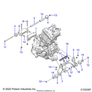 Engine, Mounting & Long Block - A22shz57ae (c102397) Schematic