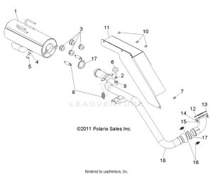 Engine, Exhaust - R12wh50ag/ah/ak/ar (49rgrexhaust12500crew) Schematic