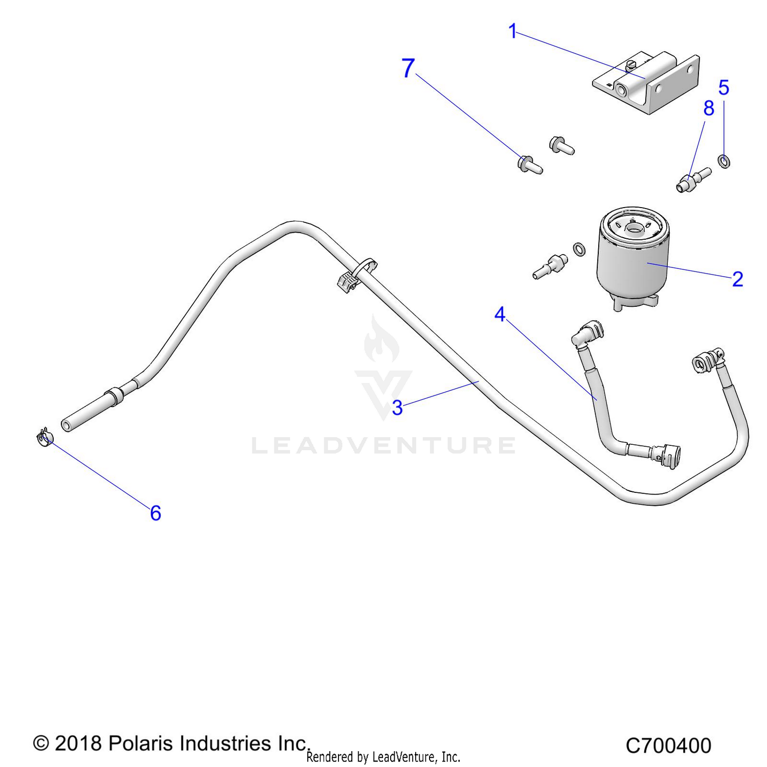 FUEL SYSTEM, FILTER AND LINES - R24RRED4FA/DA/SD4CA/CK (C700400)