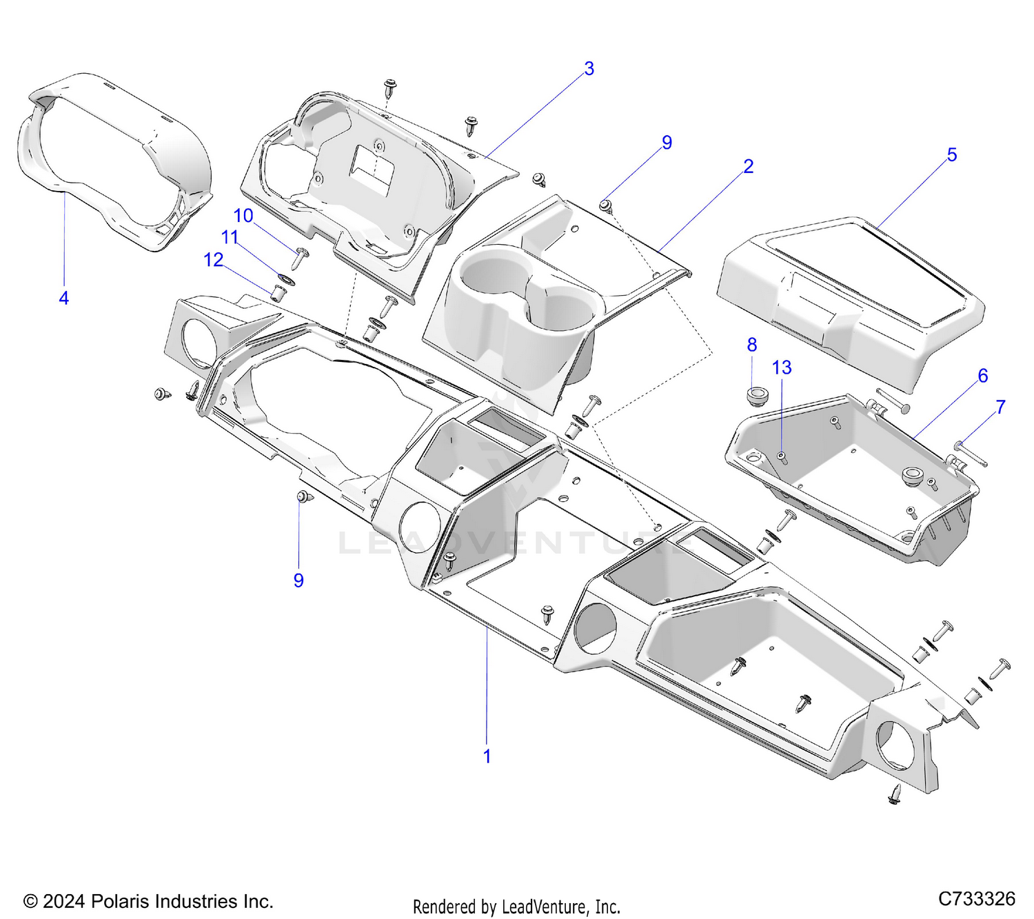 BODY, DASH UPPER - R26RRU99FP (C733326)