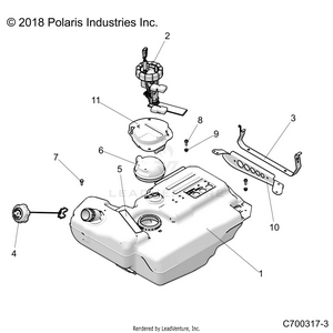 Body, Fuel Tank - Z19vpl92ak/bk/ar/br/am/bm (701384) Schematic