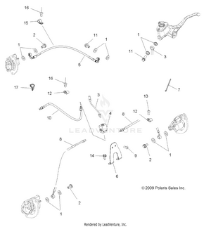 Brakes, Brake Lines - A10zx85ak/al/as/at/ax (49atvbrakeline10sp550) Schematic