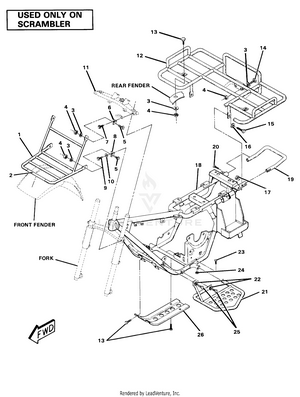 Frame Assembly With Racks-scrambler (4910981098006a) Schematic