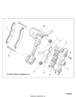 Brakes, Front Caliper - Z19vpl92ak/bk/ar/br/am/bm (702528) Schematic