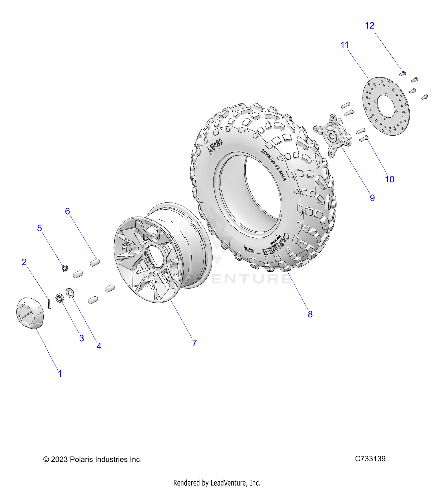 WHEELS, FRONT, PREMIUM - R26MAU57CP/EP (C733139)