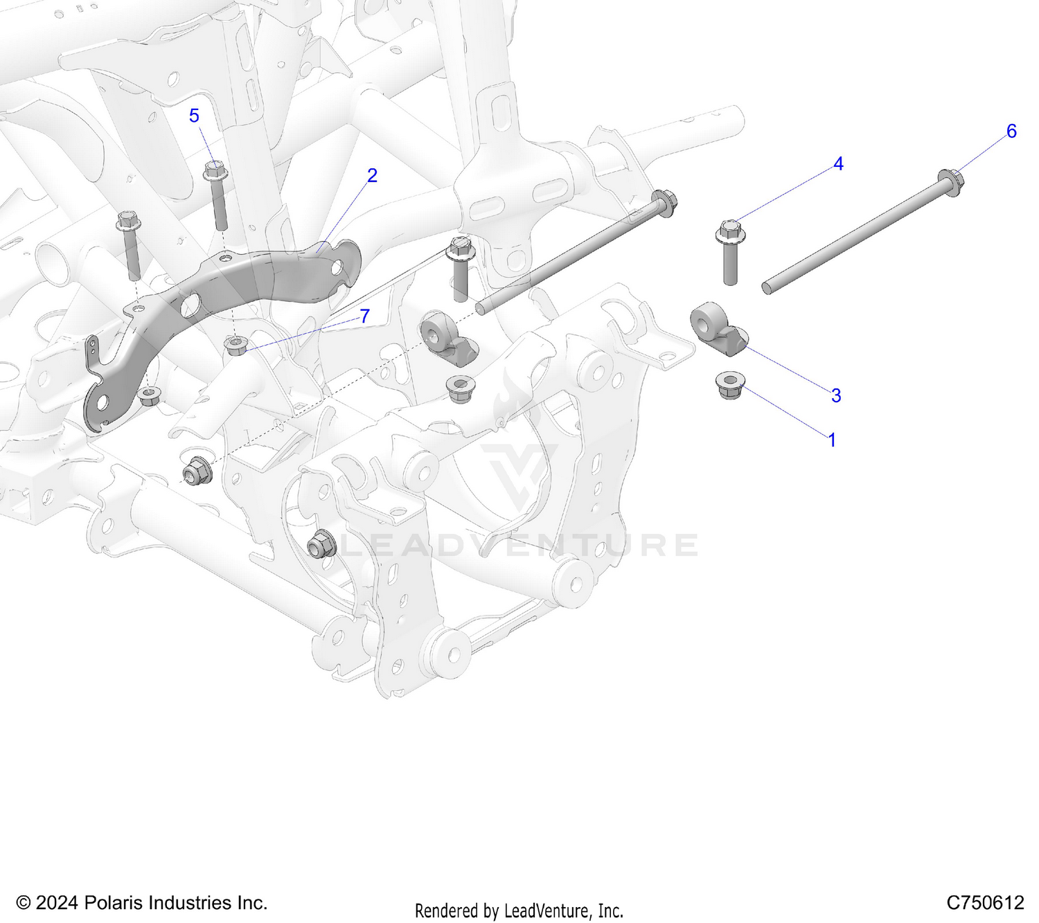 CHASSIS, FRONT GEARCASE AND BUMPER MOUNTING - Z26S4E92A4/B4/A6/B6 (C750612)