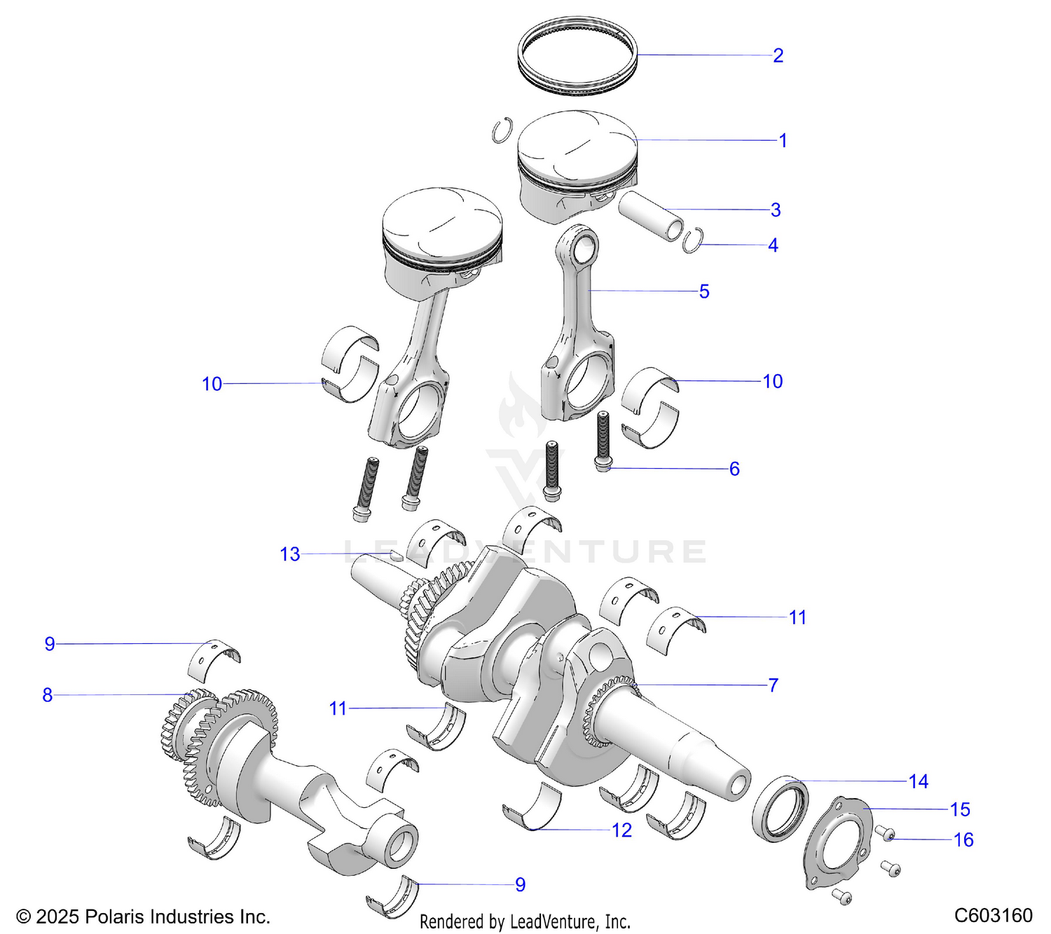 ENGINE, BALANCE SHAFT, CRANKSHAFT/PISTON - S26TLF9FSL (C603160)