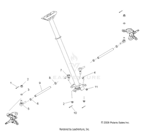Steering, Tie Rods And Lower Asm. - A10gj52aa (49atvsteering09out450) Schematic