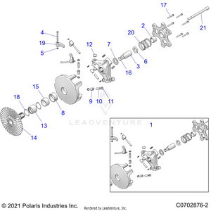 Drive Train, Primary Clutch - Z21rau92an/bn (c0702876-2) Schematic
