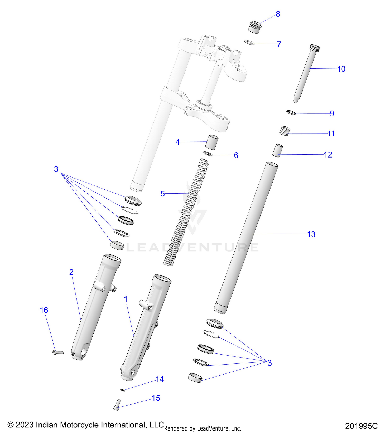 SUSPENSION, FRONT FORKS - N26SBD77/SBF77 (201995C)
