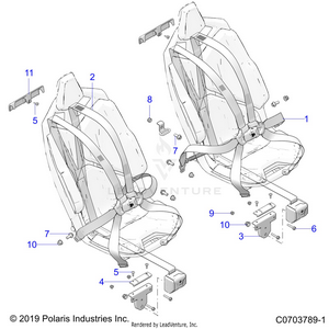 Body, Seat Belt Mounting, Front, 6 Point - Z24rmd2kah/al/bh/bl (c0703789-1) Schematic