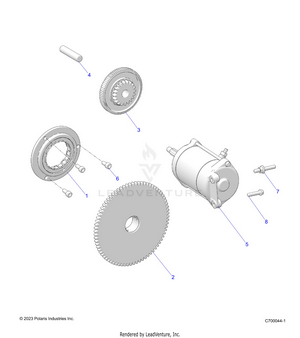 Engine, Starter And Drive - R15rte87fa (c700044-1) Schematic