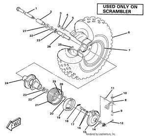 Front Wheel And Brake Assembly. (4910981098030a) Schematic