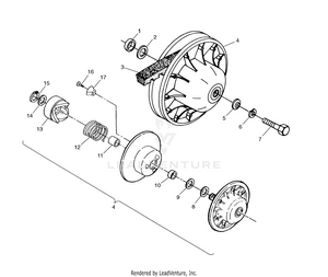 Driven Clutch Xpress 300 W97ca28c And  Xpress 400l W97ca38c (4939603960c006) Schematic