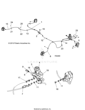 Brakes, Lines And Master Cylinder - R17rca57a1/b1/a4/b4 (700480) Schematic