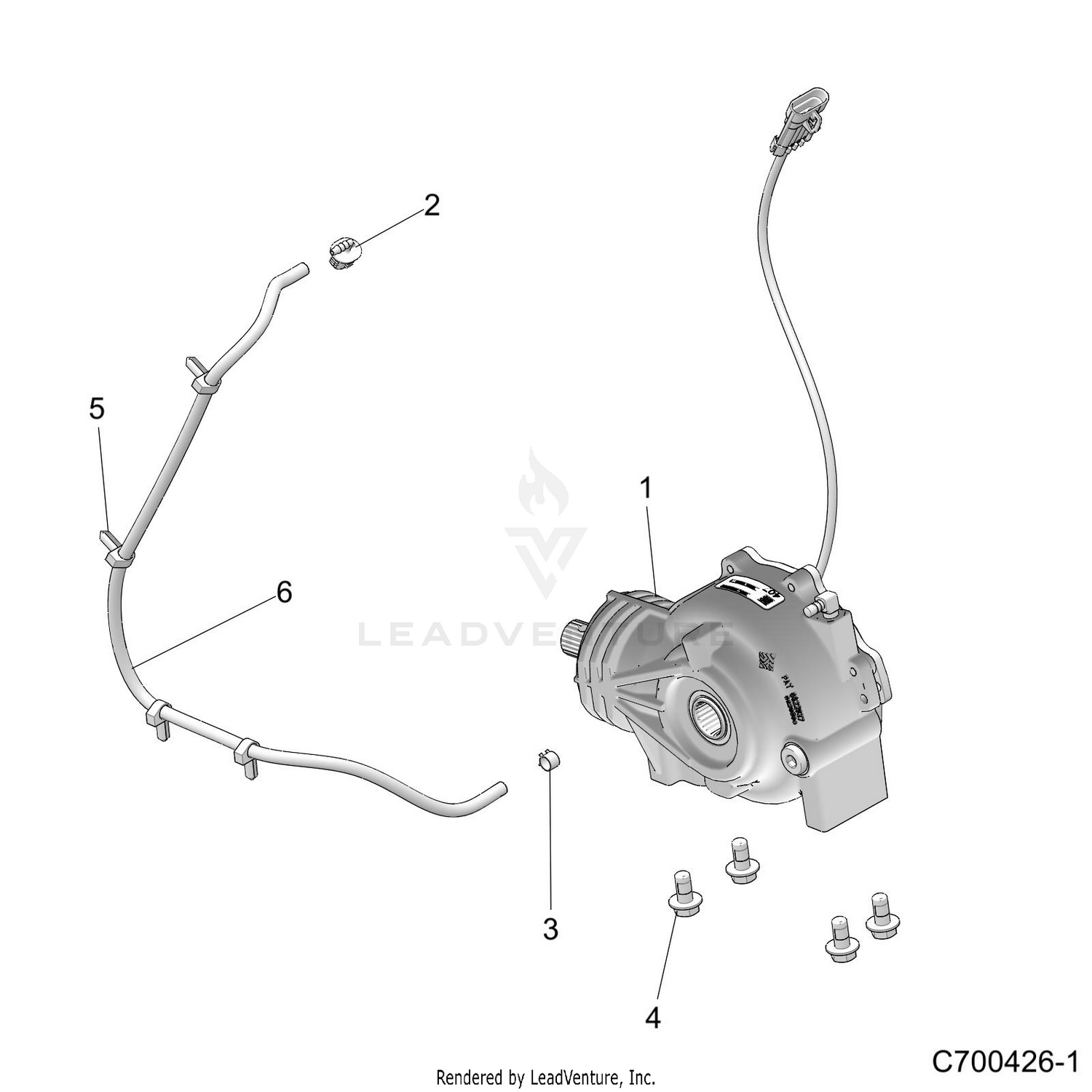 DRIVE TRAIN, FRONT GEARCASE MOUNTING - D21BEPD4B4 (C700426-1)