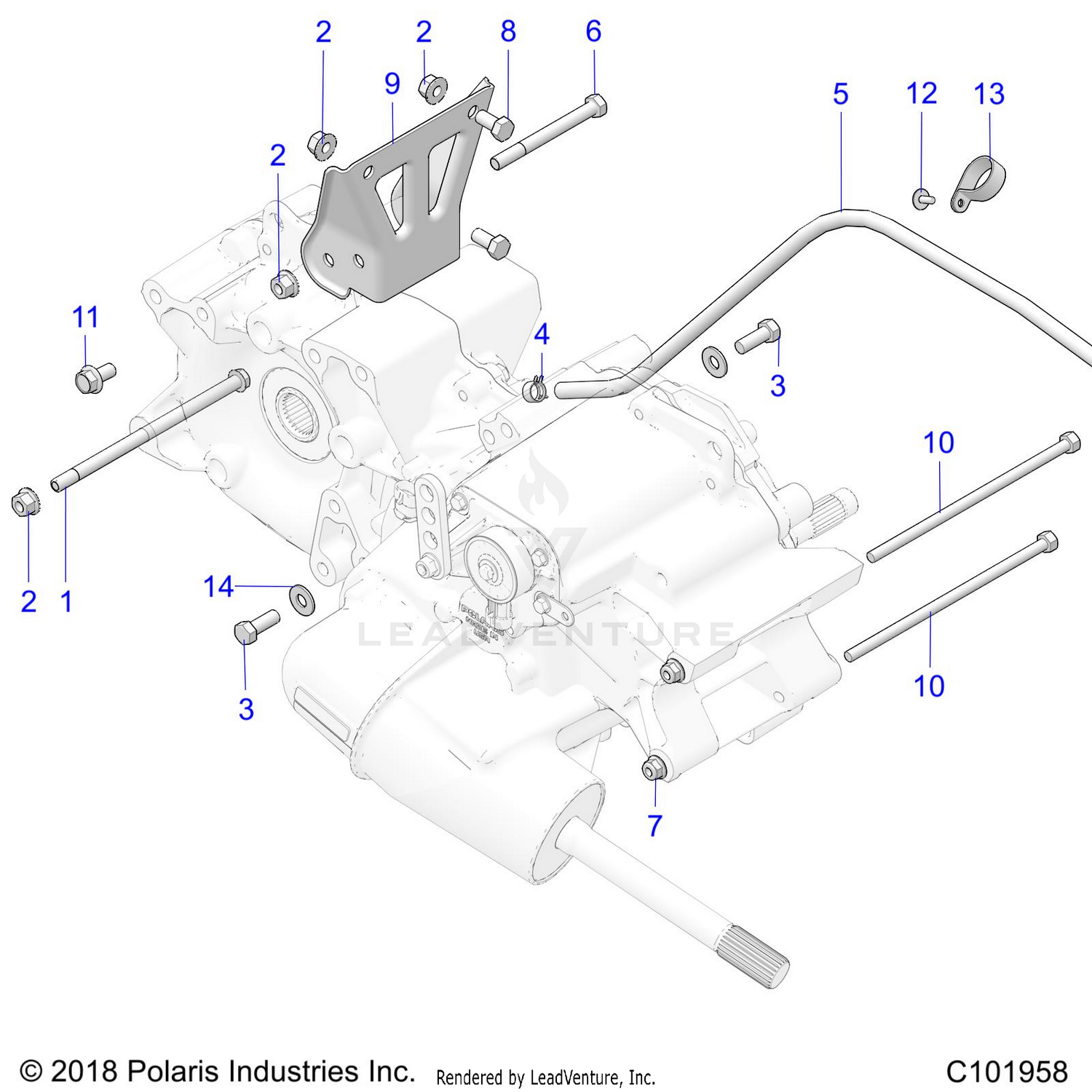 DRIVE TRAIN, MAIN GEARCASE MOUNTING - A26SJE57CK/EK (C101958)