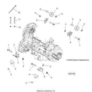 Engine, Transmission Mounting & Long Block - A17sxa85a1/a7/sxe85ab/am/as/a9 (100742) Schematic