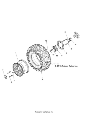 Wheels, Rear - Z16vde99fm/nm (49rgrwheelrr14rzr1000) Schematic