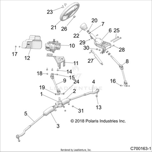 Steering, Steering Asm. - Z19vpl92ak/bk/ar/br/am/bm (c700163-1) Schematic