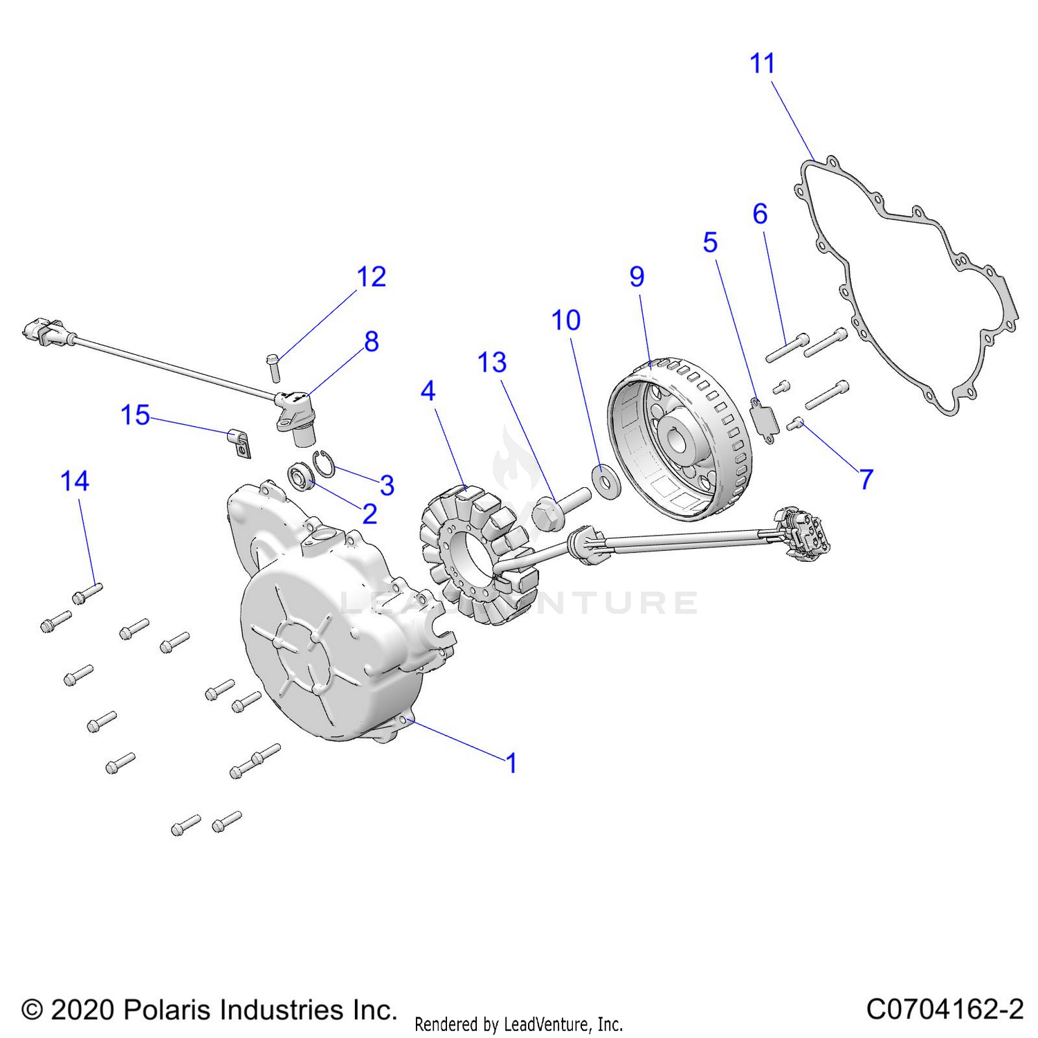 ENGINE, STATOR AND FLYWHEEL - Z26NMX99A4/B4/A6/B6 (C0704162-2)