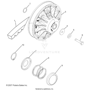 Drive Train, Secondary Clutch - R12wh76ag/ar/eah/eav/eaw (49rgrclutchdvn086x6) Schematic