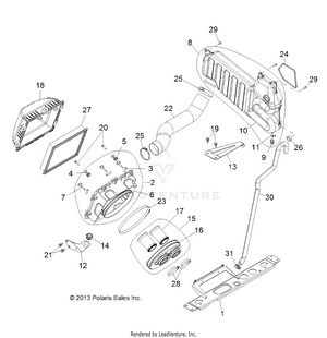 Engine, Air Intake System - R13jt9efx (49rgrairbox13rzrxp900) Schematic