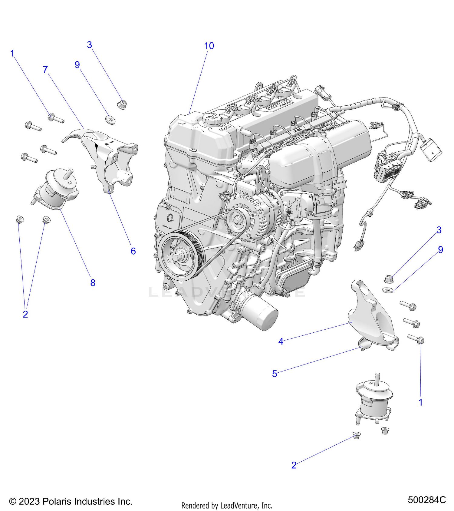 ENGINE, MOUNTING - T26AAFGB/HB (500284C)