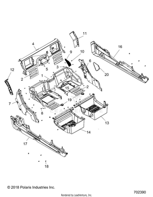Body, Rear Closeoff ,fenders And Floor - R19rhe99nd (702390) Schematic