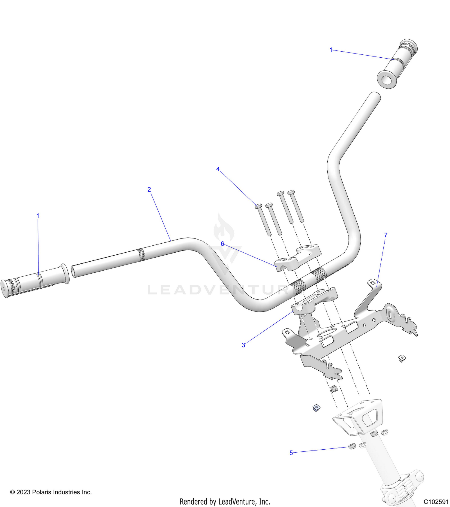 STEERING, HANDLEBAR - A26SLE95FF/CF/EF (C102591)