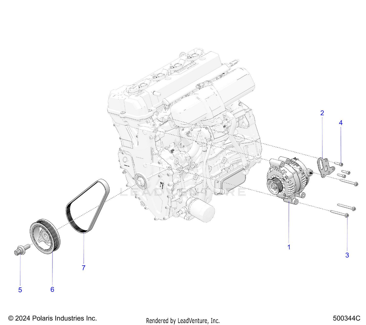 ENGINE, ALTERNATOR - T26AARGB/HB (500344C)