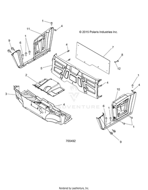 Body, Floor And Fenders - R17rca57a1/b1/a4/b4 (700492) Schematic