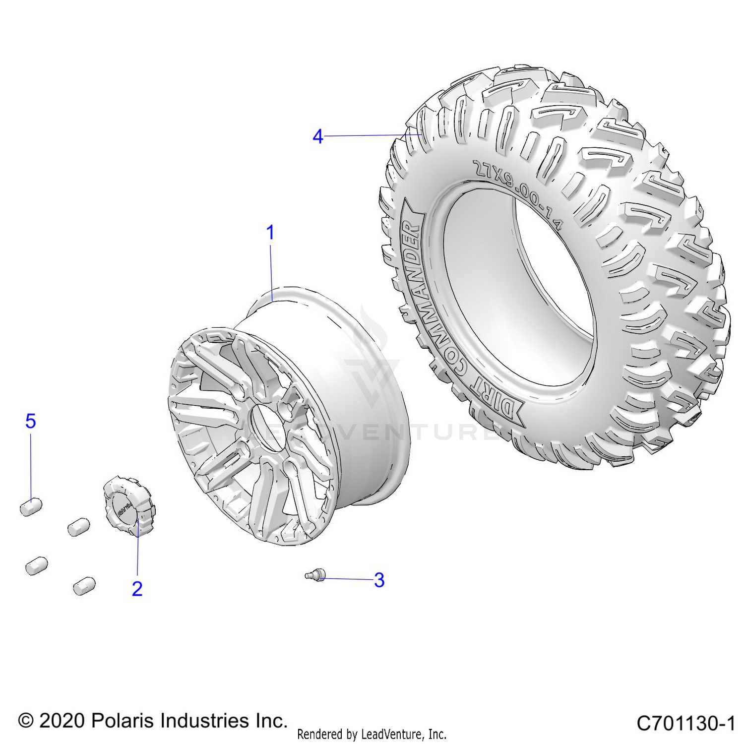 WHEELS, FRONT - G22G4J99AP/BP (C701130-1)