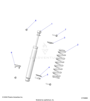 Suspension, Rear Shock Mounting - R24t6a99a1/b1 T6ead/bd/am/bm/a9/b9 (c730860) Schematic