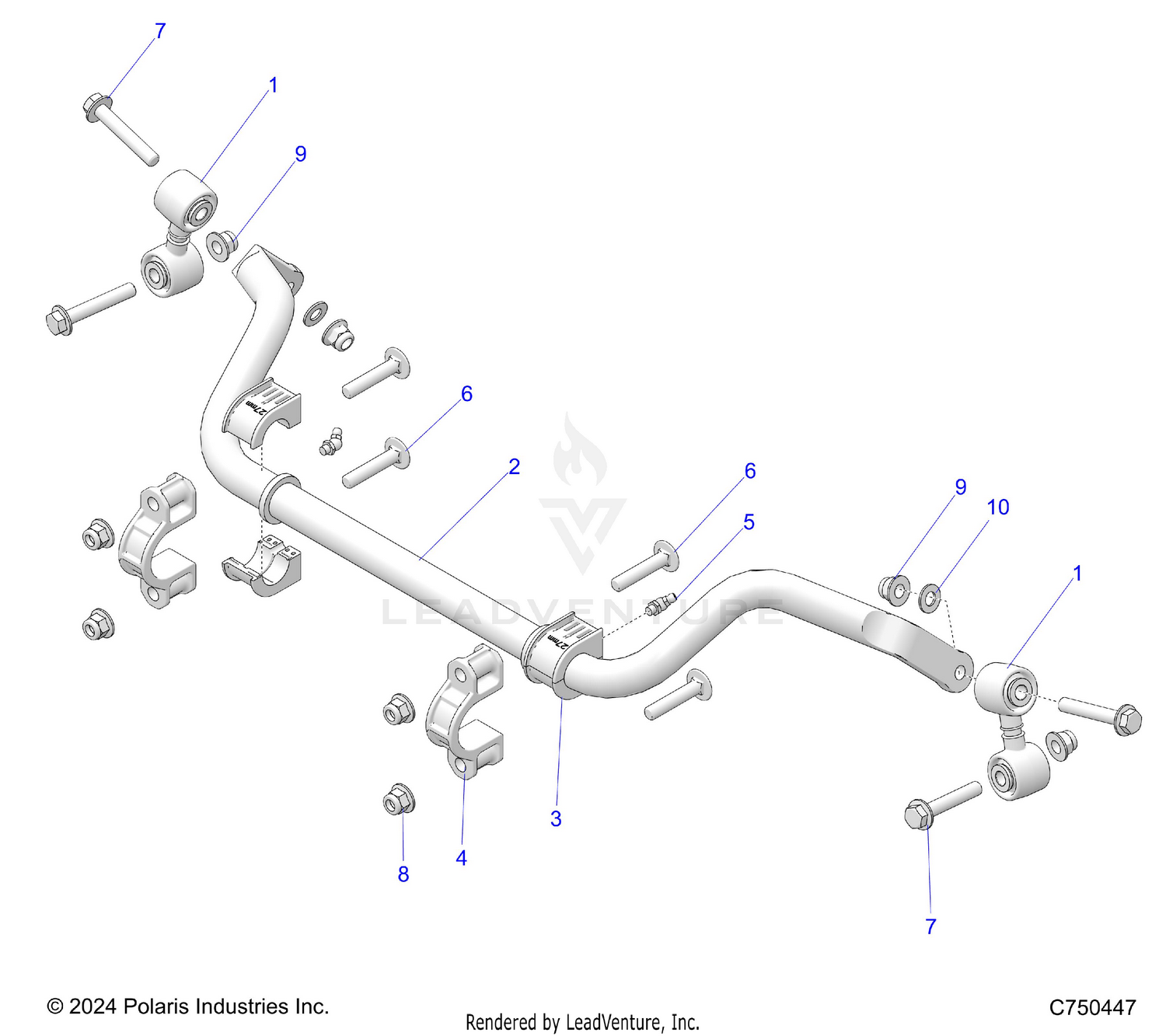 SUSPENSION, REAR, STABILIZER BAR - Z26ASE99P5 (C750447)