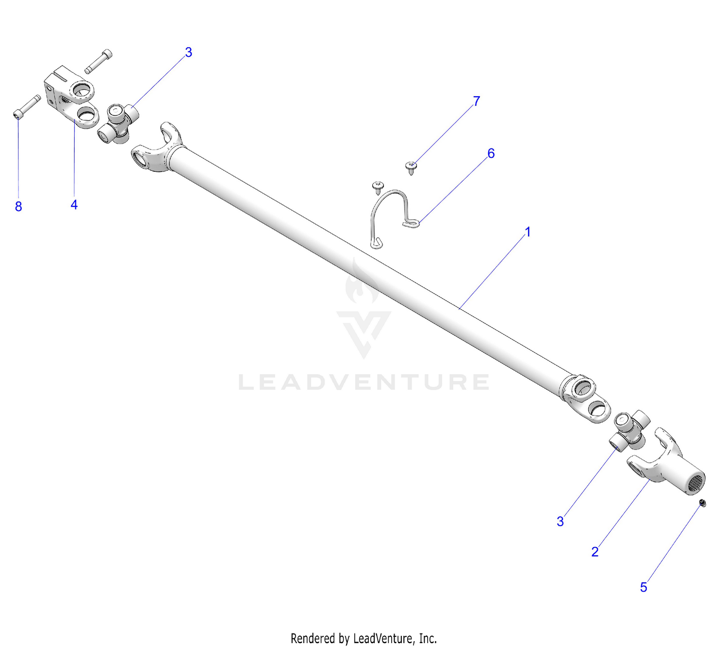 DRIVE TRAIN, PROP SHAFT, REAR - Z26S4D92AN/AH/BN/BH (C750264)